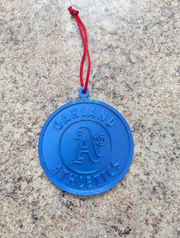 Oakland Athletics (A's) Christmas Ornament