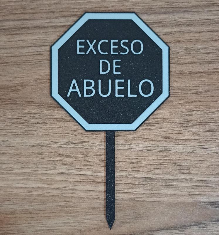 CAKE TOPPER EXCESO DE ABUELO