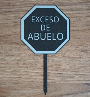 CAKE TOPPER EXCESO DE ABUELO