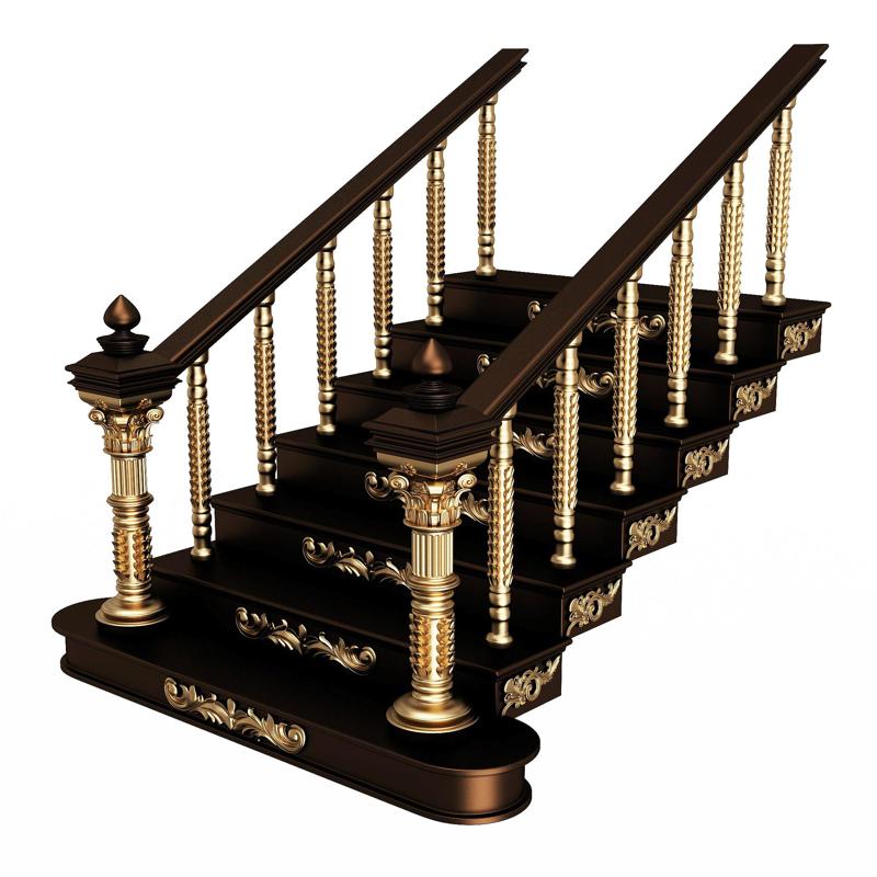 Carved Stair 03 Black