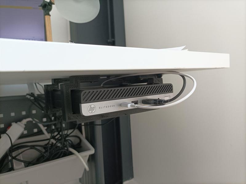 Under-desk stand for HP 800 G4 G5 G6 G7 G8 G9 mini PCs