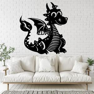 Cartoon Dragon 2D Wall Art/Window Art STL & SVG File for 3D Printing and Laser Cutting
