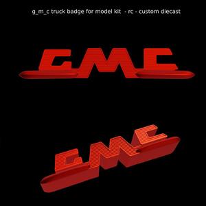 g_m_c truck badge for model kit  - rc - custom diecast