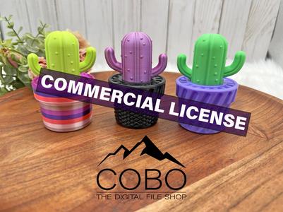 COMMERCIAL LICENSE for Cactus Gift Container STL, Cactus Stasher Container STL, Money Stasher STL, Chapstick holder STL