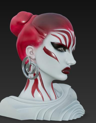 doll, doll head, mannequin, face, human face, anime, hairstyle, decoration, bust, chain, beautiful hairstyle, face for makeup.