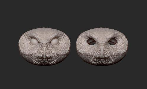 02 Owl Head, Bird, Art Dolls