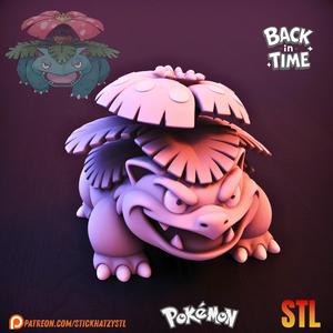 Venusaur – STL Model | Back in Time (1930s Cartoon Style)