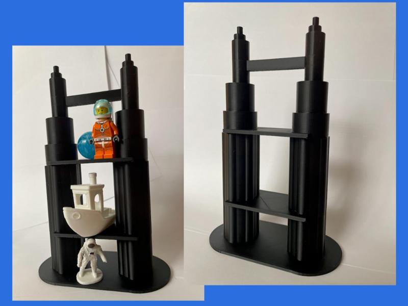 Small Futureistic Ski Sckraper Shelf