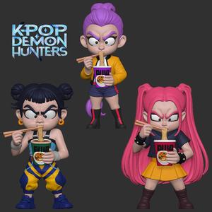 Huntrx - Chibi noodles ramen - zoey mira rumi - kpop demon hunter