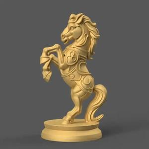 Organic Style Chess Horse 3D STL File