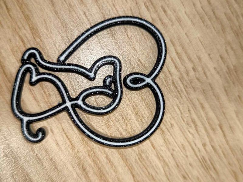 keychain dog with a heart