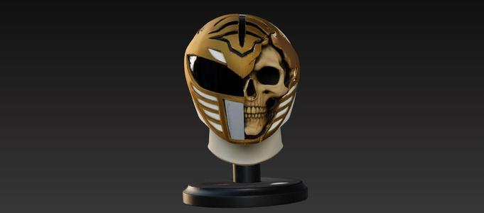 The White Ranger Skull Fan Art