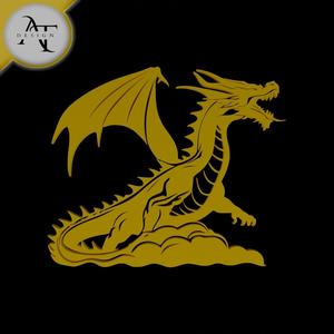 Dragon - Silhouette - 2D Wall Art Decor