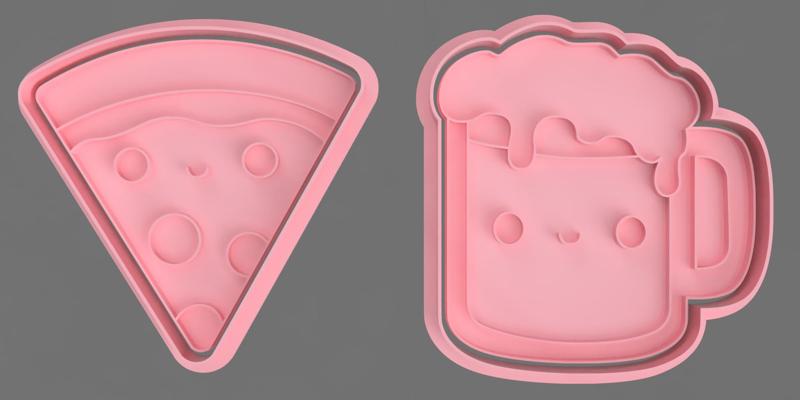 PIZZA AND BEER CUTTERS FOR COOKIES AND FONDANT