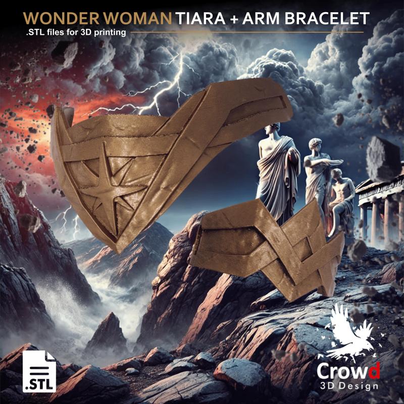 Wonder Woman Tiara and Arm Bracelet