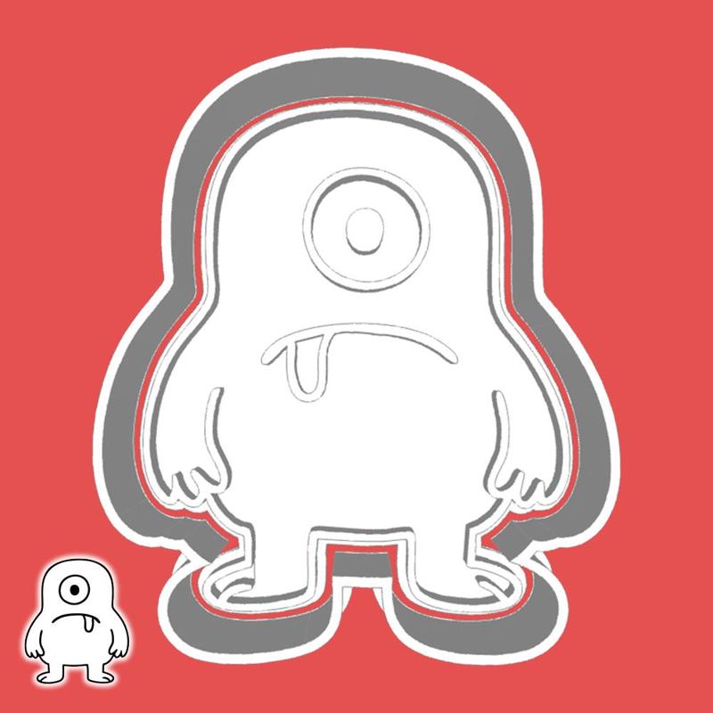 Cute monsters cookie cutters - drooligan monster