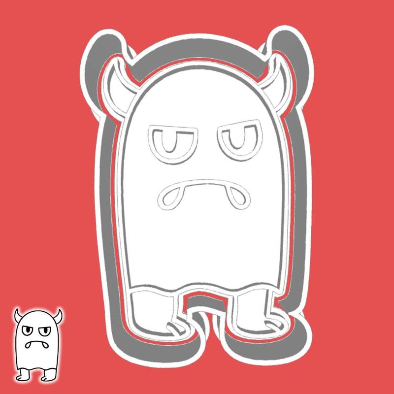 Cute monsters cookie cutters - grumpalo monster