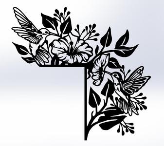 Door Corner Decoration – Birds and Flowers