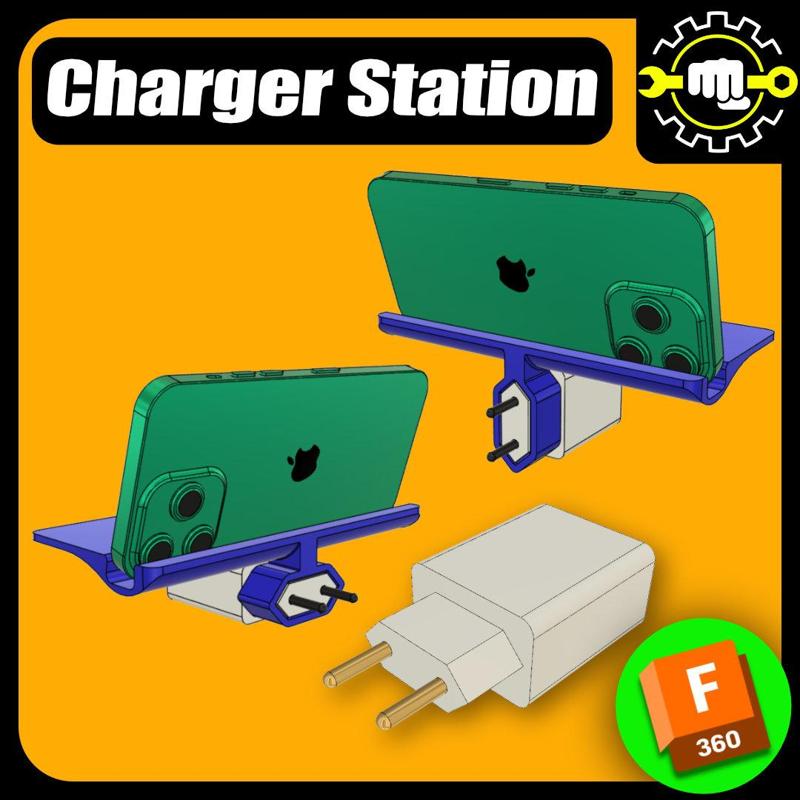 Smartphone Stand Charger + Ebook Technical Drawing