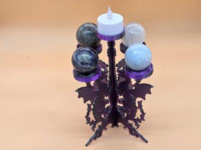 Gothic Dragon Candle Holder / Sphere Holder