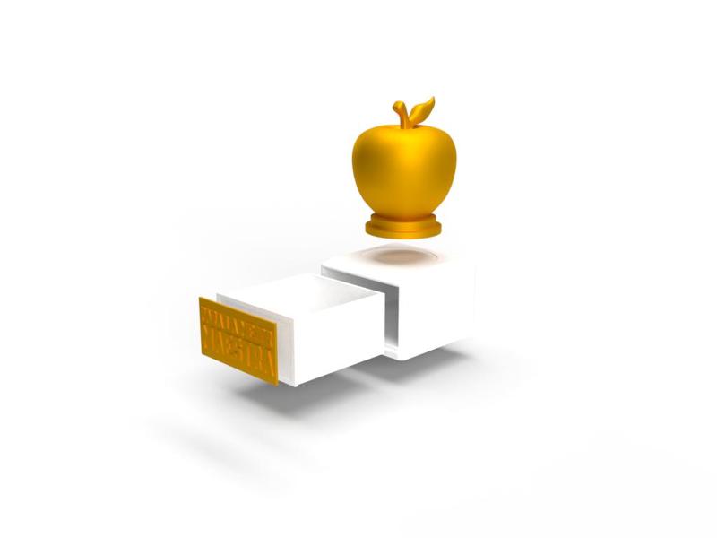 TEACHER'S DAY TROPHY - GOLDEN APPLE