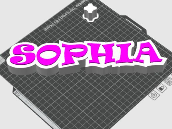 Nameplate Inscription Sophia