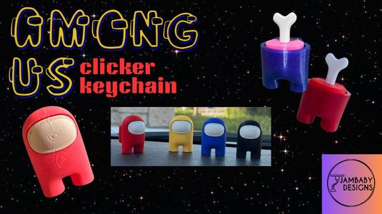 Among Us Clicker Fidget and Keychain
