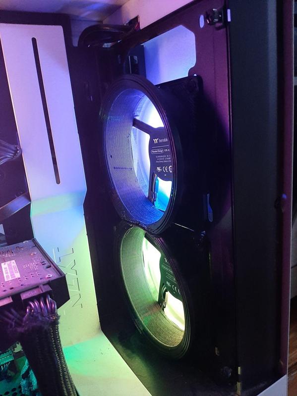 120mm PC case fan velocity stack shroud intake