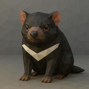 Low Poly Tasmanian Devil