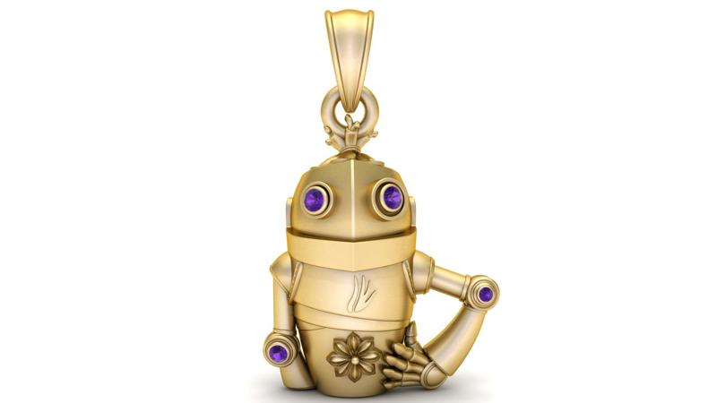 ROBOT DOURADO PENDENT