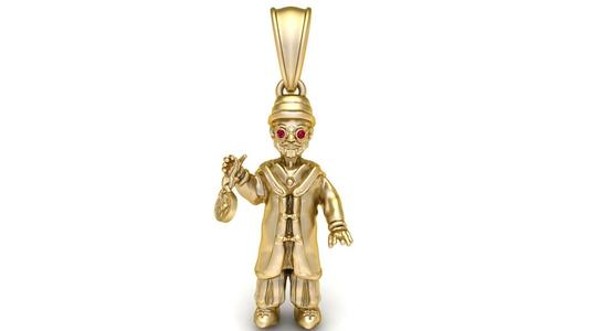 gold figurine pendant