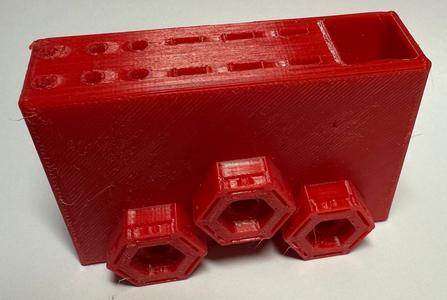 Honeycomb wall needle file holder