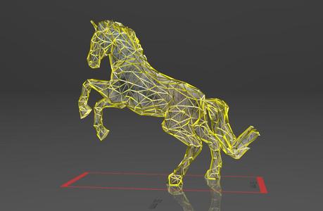 Horse 16 - Low Voronoi Style - Single Spider Web - LowPoly - Perfect Design - Easy Print - Decor