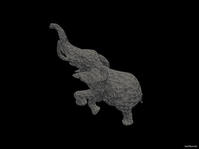 Titans Triumph Elephant - Voronoi Style - Spider Web - LowPoly - Perfect Design - Easy Print - Decor