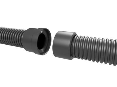 Magnetic dust hose connector V1
