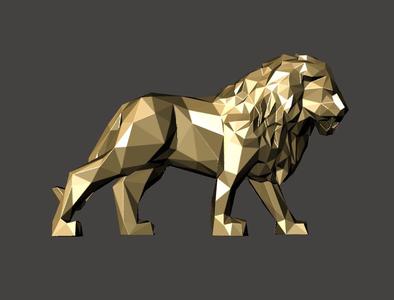 Lion _ King of the Jungles  - Low Poly - Excellent Design - Decor