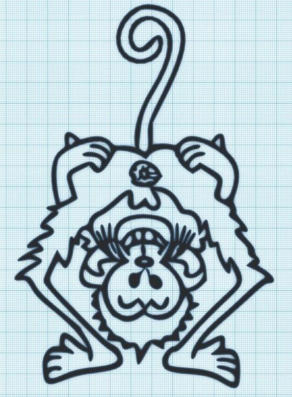 BROWN EYE MONKEY  - WALL ART