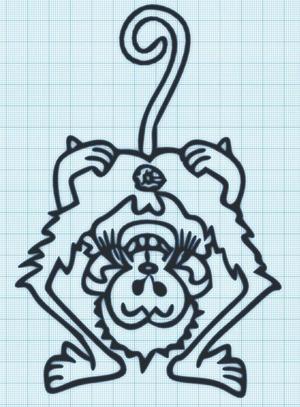 BROWN EYE MONKEY  - WALL ART