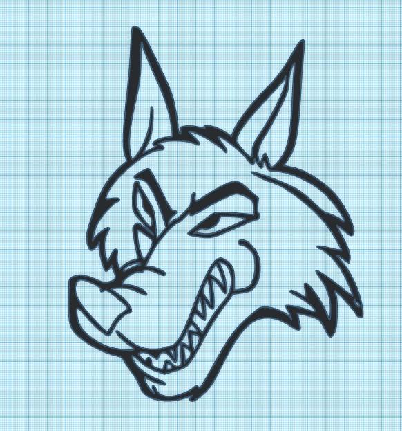 WOLF HEAD - WALL ART
