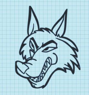 WOLF HEAD - WALL ART