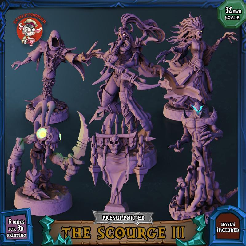 The Scourge 3 - 32mm scale pre-supported squad