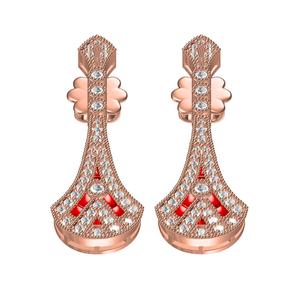 Beautiful Art Deco  Long Dangle Earring 2