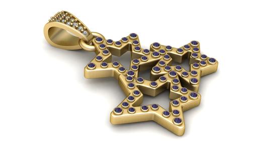 star pendant 3d printable model
