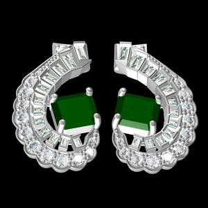 Emerald Stone Art Deco Earring