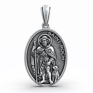 Saint Roch Medal Rochus Catholic Christian Pendant