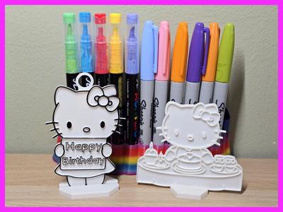 Hello Kitty Happy Birthday Diy Coloring No Ams
