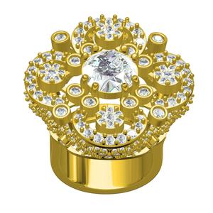 Unique Diamond Floral Design Cocktail Ring