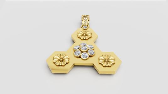 Hexagon Pendant  3D printable model
