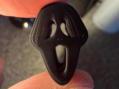 Scream Face Figure bead keychain