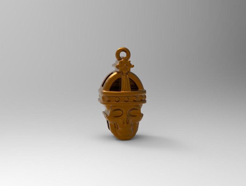 old historical skull locket